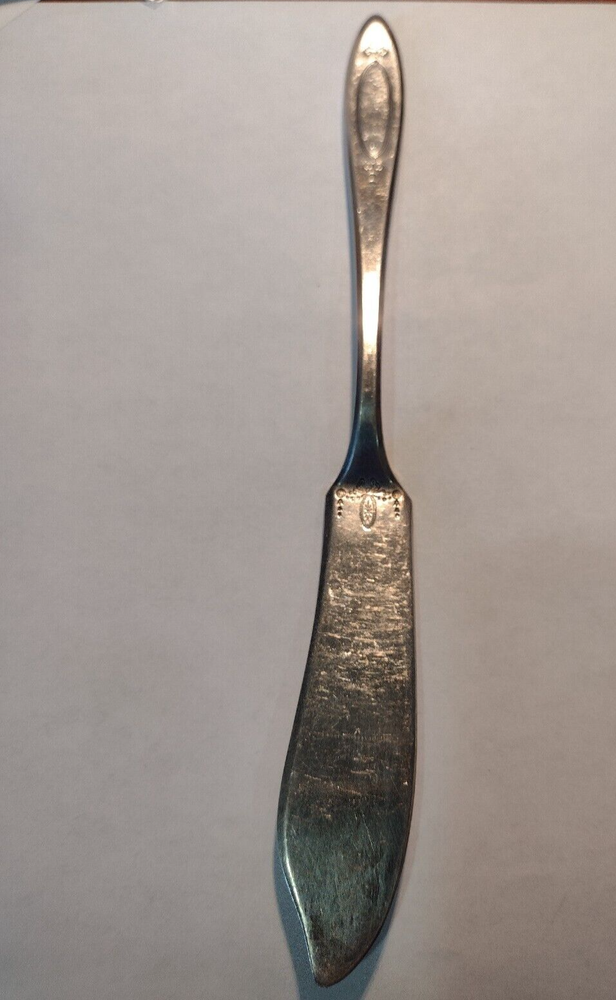 1917 ADAM MEAT FORK MASTER BUTTER Community Plate Oneida Serving silverplate