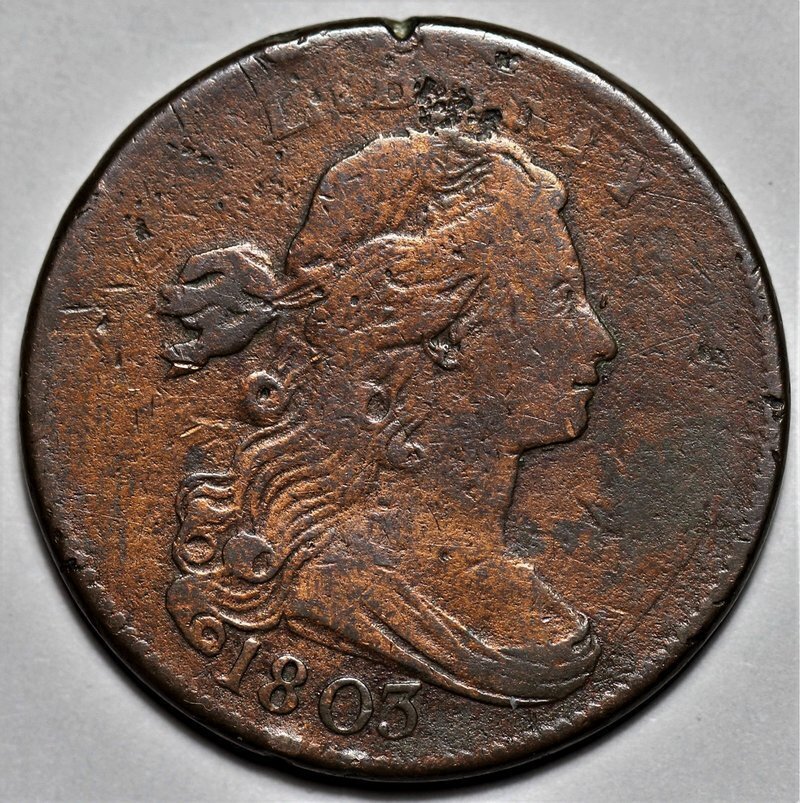 1803 Draped Bust Large Cent - US 1c Copper Coin
