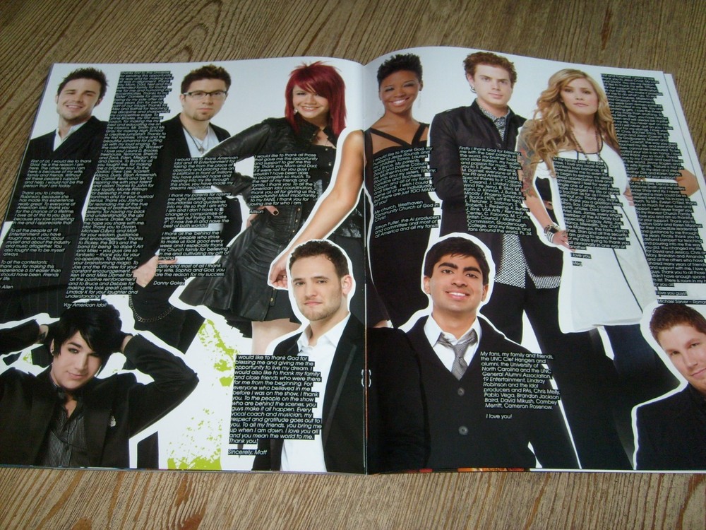 American Idol Concert Tour Program 2009 Kris Allen Adam Lambert Danny Gokey