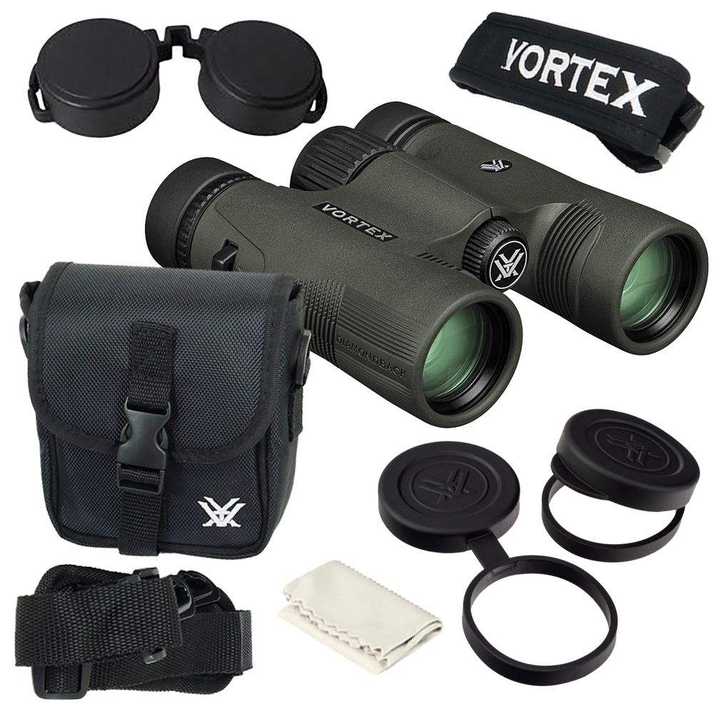 Vortex Optics DB-211 Diamondback HD 10x28 Binocular with Free Hat Bundle