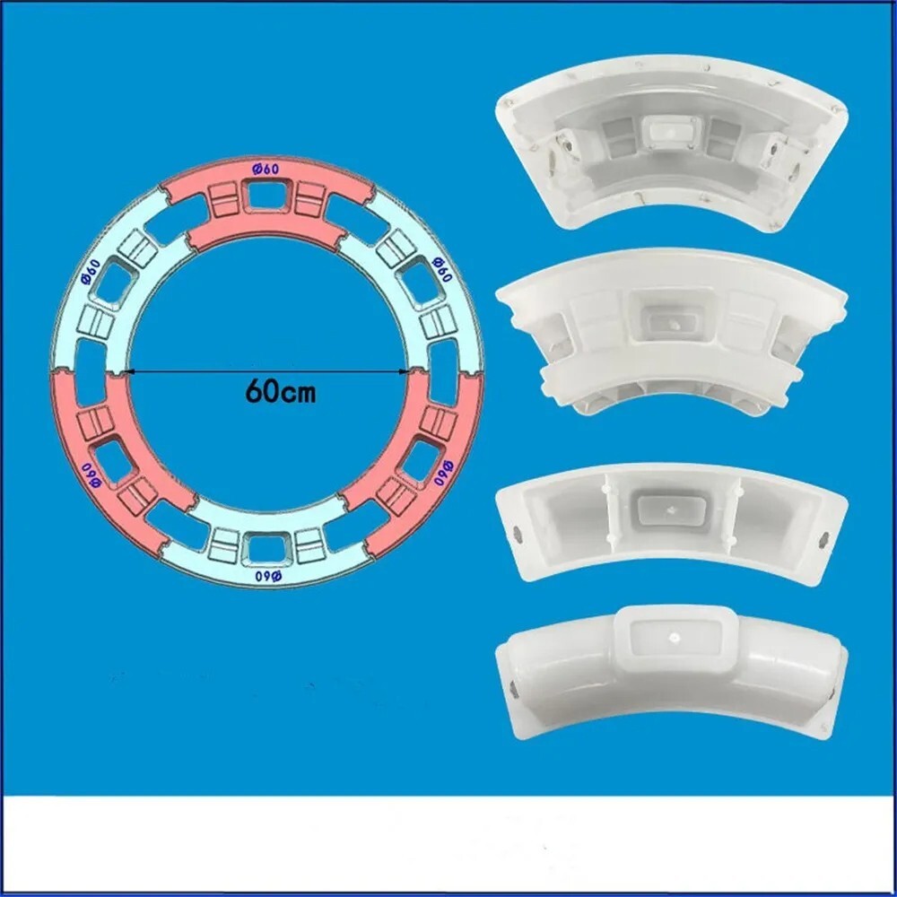 Round Concrete Block Bricks Plastic Mold Set Ground Circle Module DIY Mould 60cm