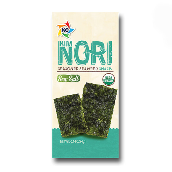36 Packs Organic Kimnori Seasoned Roasted Seaweed Snacks - Sea Salt Kim Nori