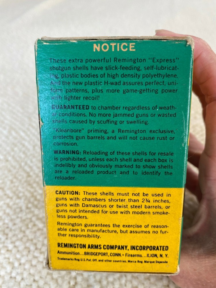 Remington Express 12 Gauge Shotgun Shell Box empty