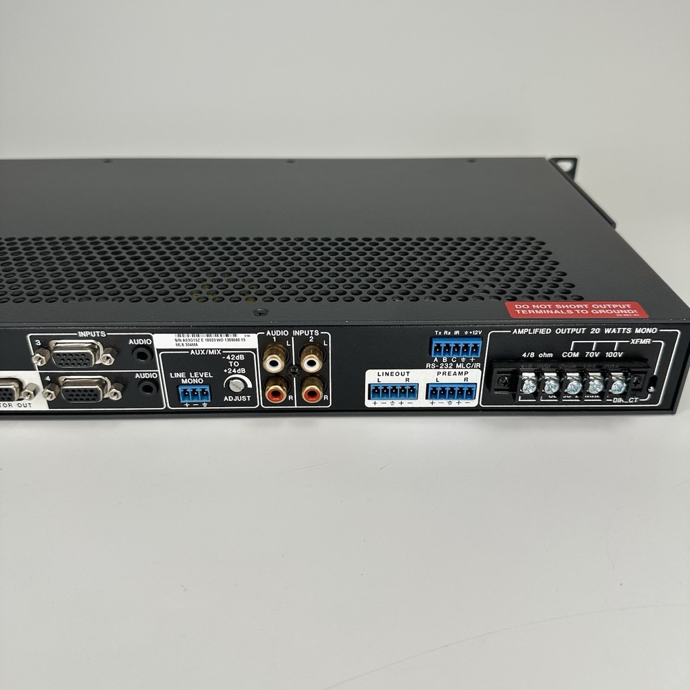 Extron MLS 304MA Multi-Format Switcher with 24W Mono Amplifier – 4 Inputs