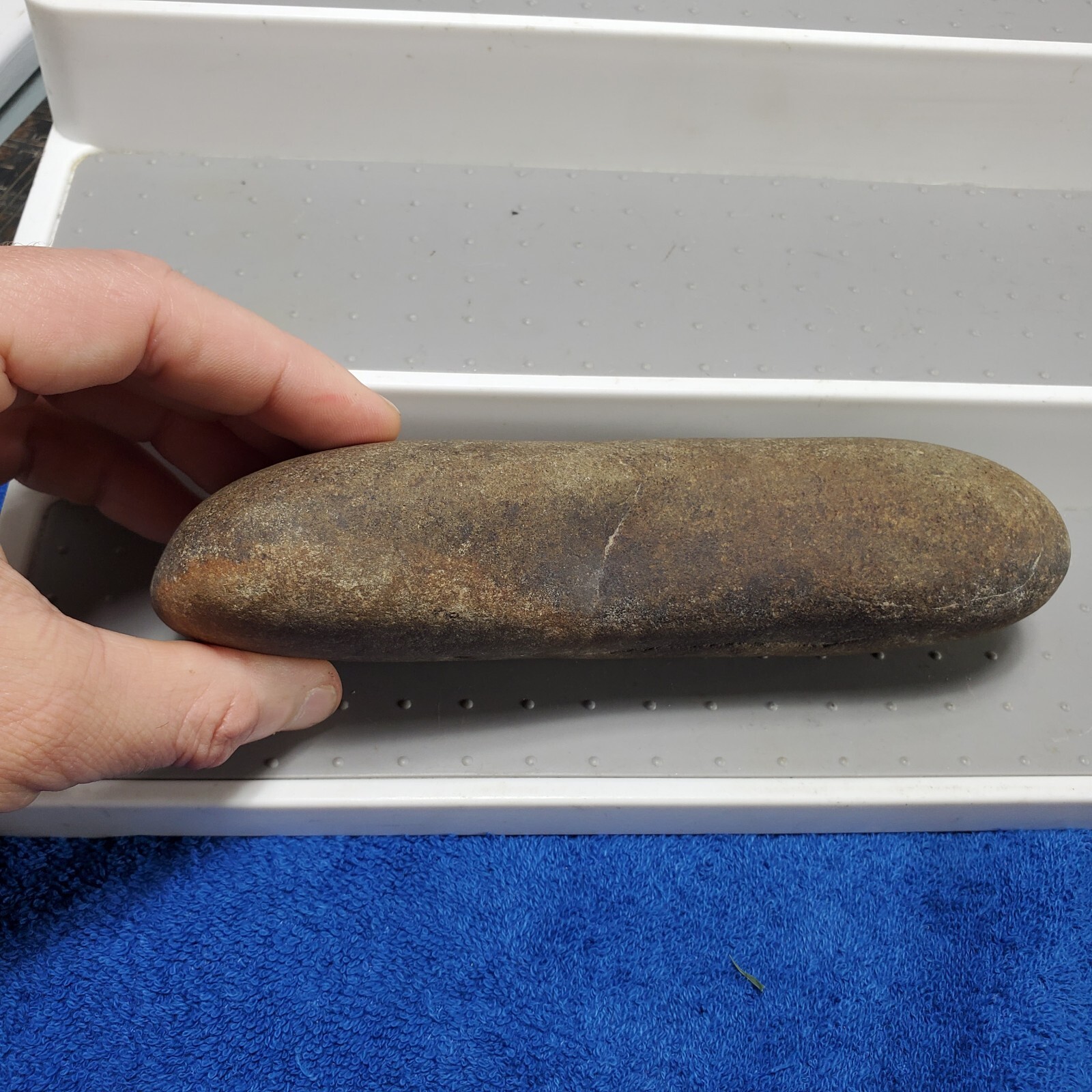 Celt Artifact 7" Indian Hardstone Club Polished Native Stone Tool Pennsylvania?