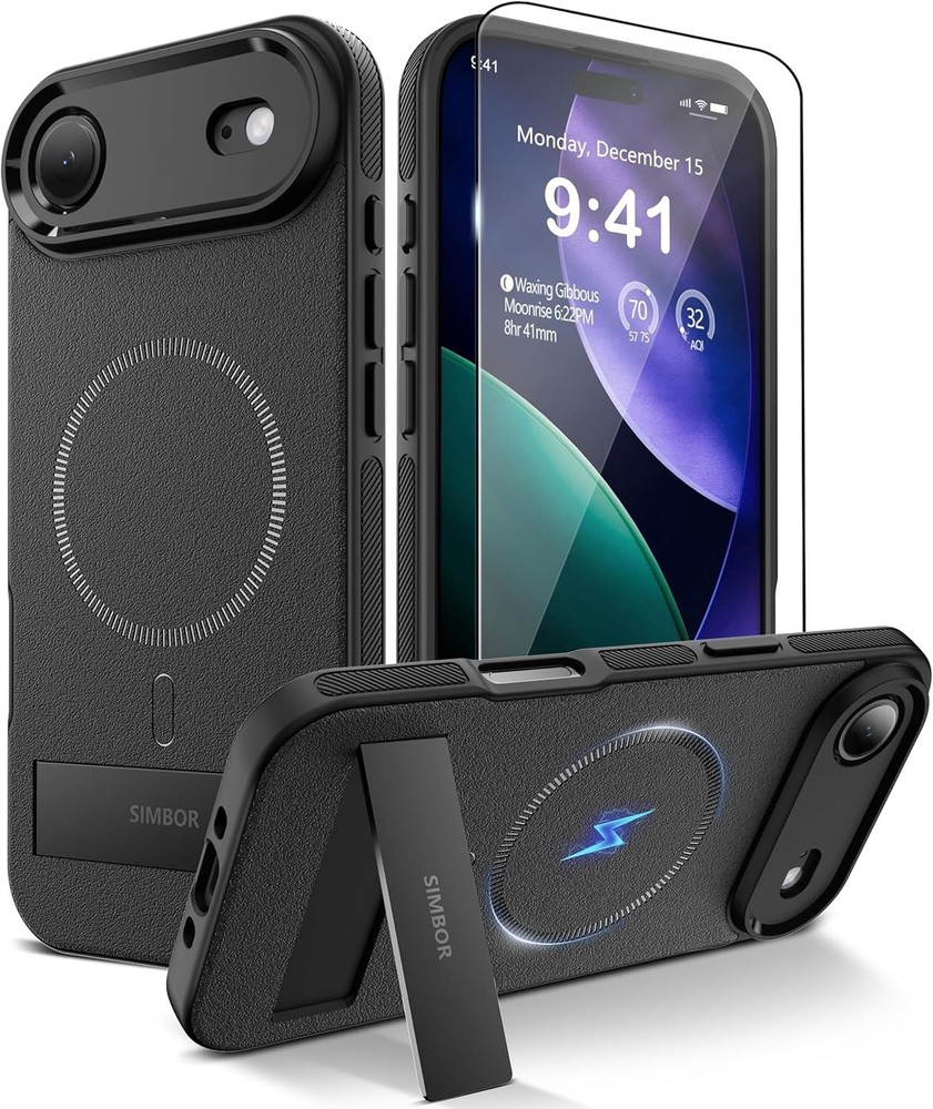 SIMBOR Magnetic  iPhone 17 air Max Case with Stand