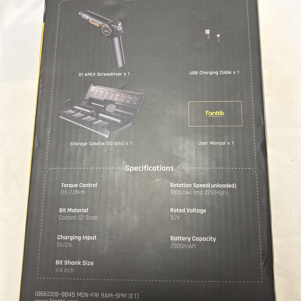 Fanttik S1 Apex Electric Screwdriver 8 Torque Settings & 4-Angle Folding Handle