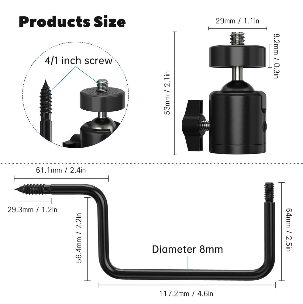 ORIPIK Trail Camera Tree Mount: 360 Degrees Adjustable Game Mount...