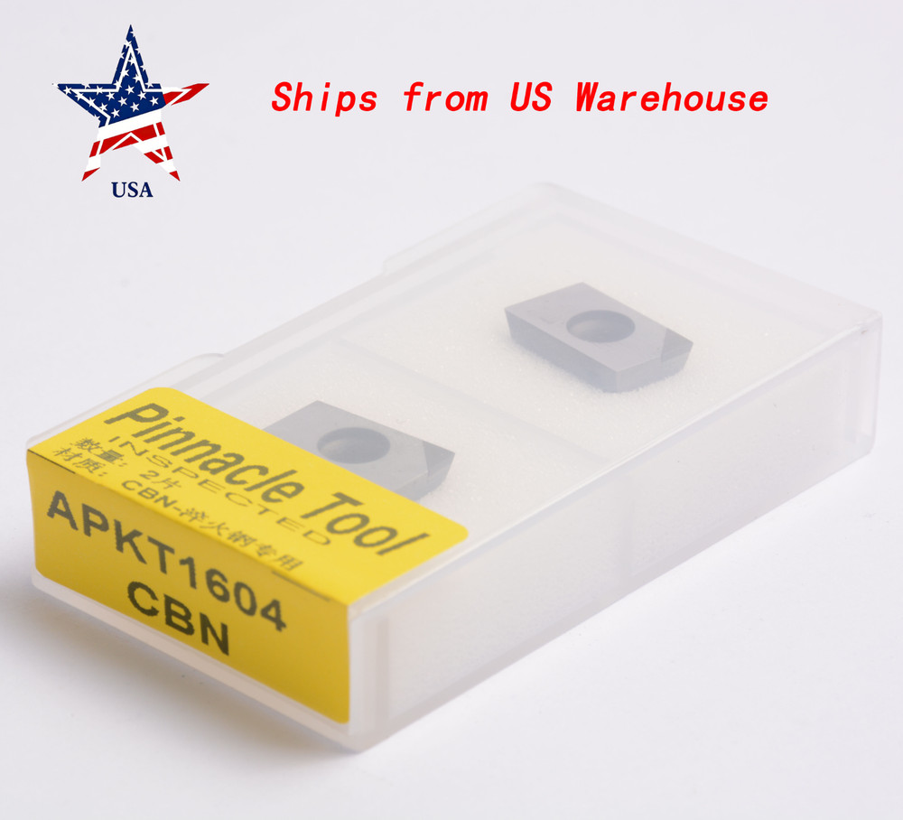 2pcs APKT1604 CBN Inserts, CBN Milling Inserts for Hard Material Machining