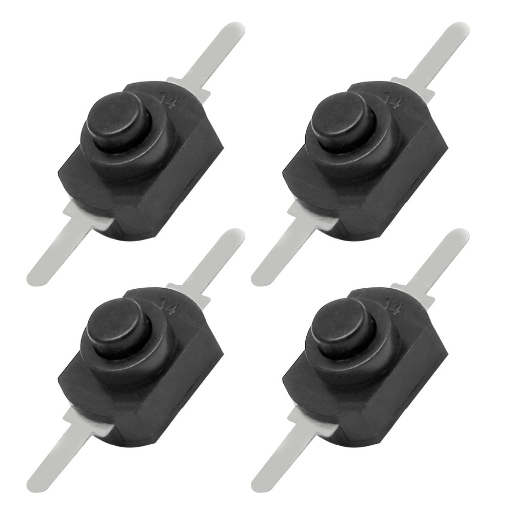 50pcs Black Latching Mini ON/Off Switch Self-Lock Micro Push Button Switch DC