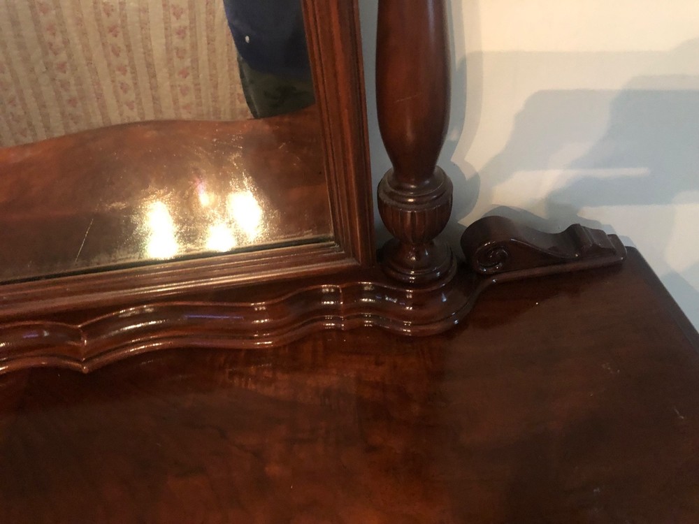 Antique Wood early 1900’s Refinished Vanity Dressing Table