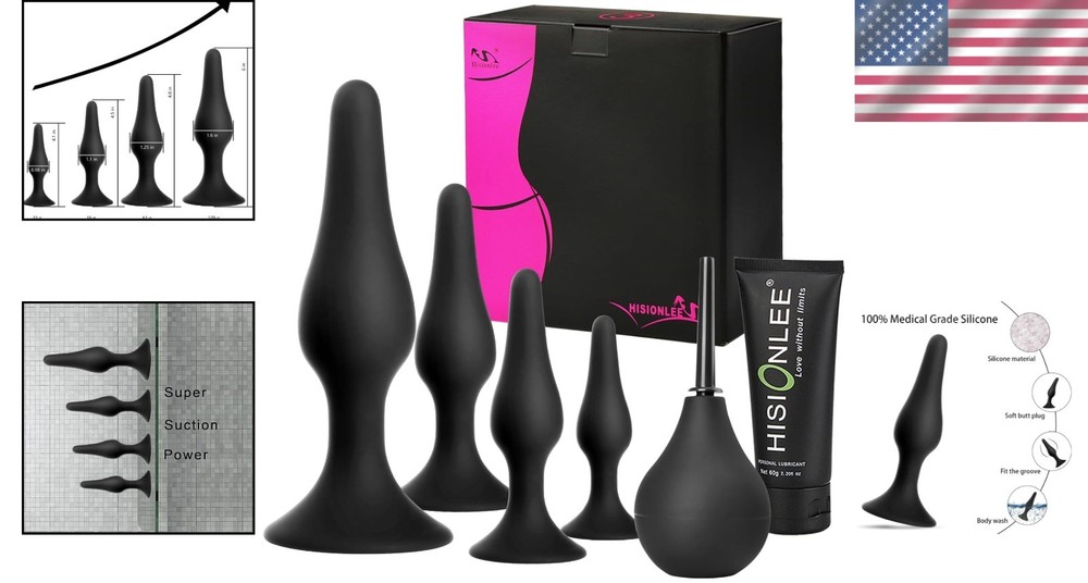 Silicone Anal Plug Set with Strong Suction – Explore Together Safely