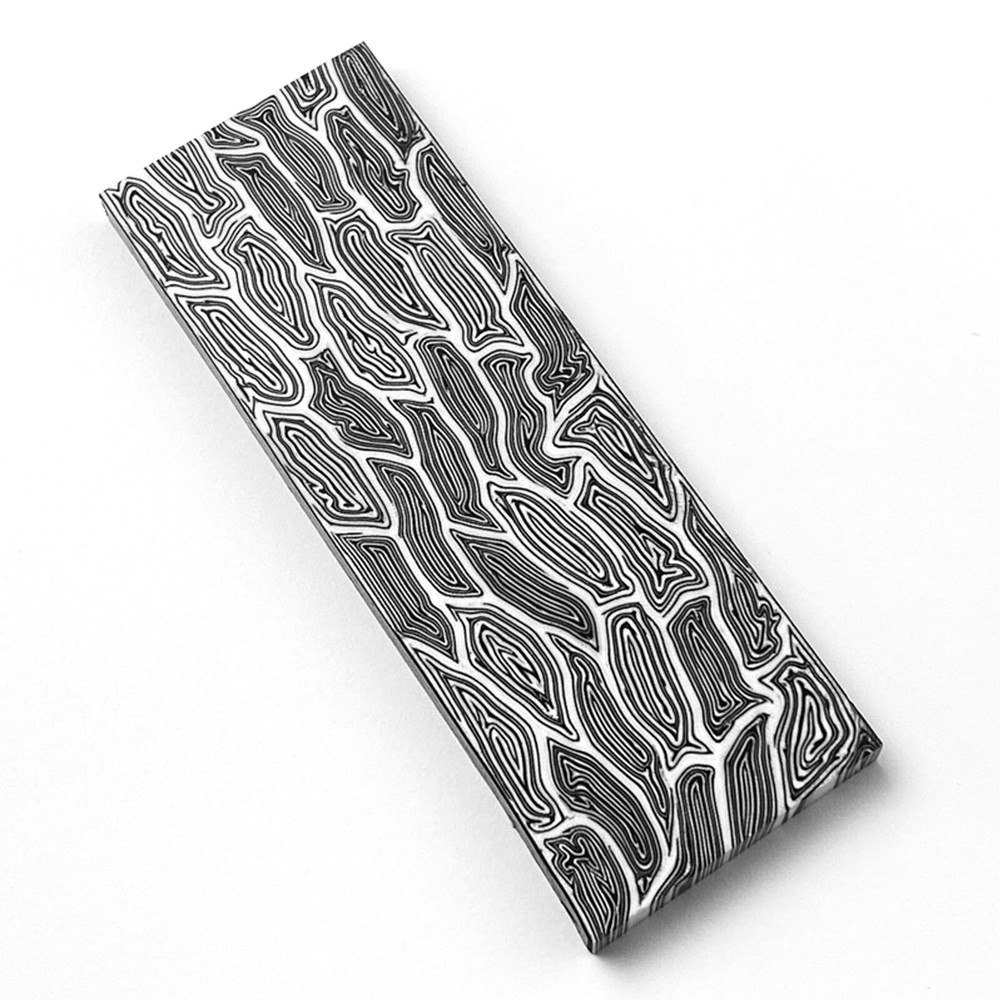 G10 Damascus Turtle Shell Pattern Knife Material Handle Scales Blanks 5mm thick