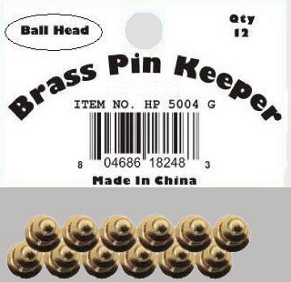 (120 Pieces) Pin Keepers backs Locks Locking (Ball Head Gold)