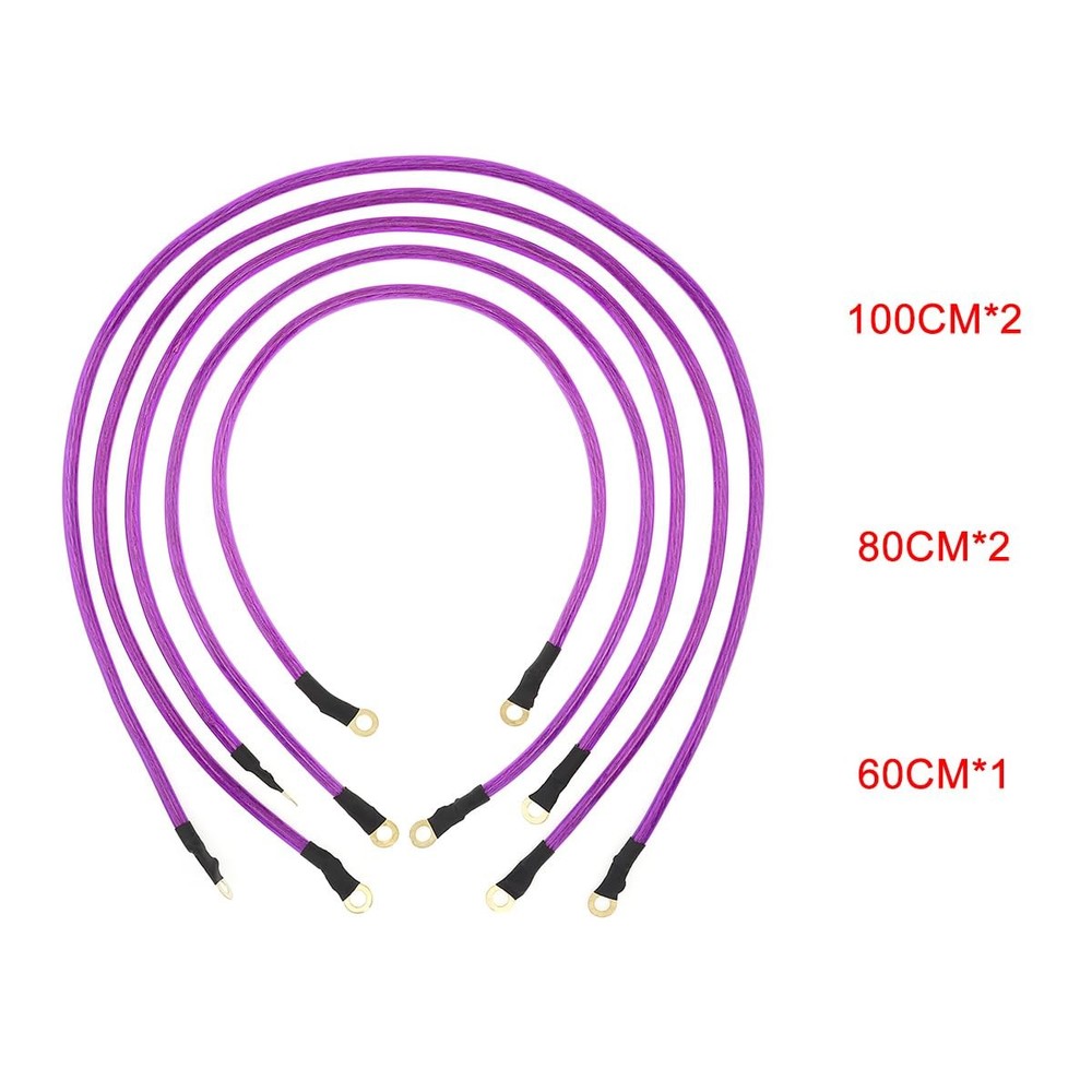 DriSentri 5 Point Car Universal Earth Ground Cables Grounding Wire System Red