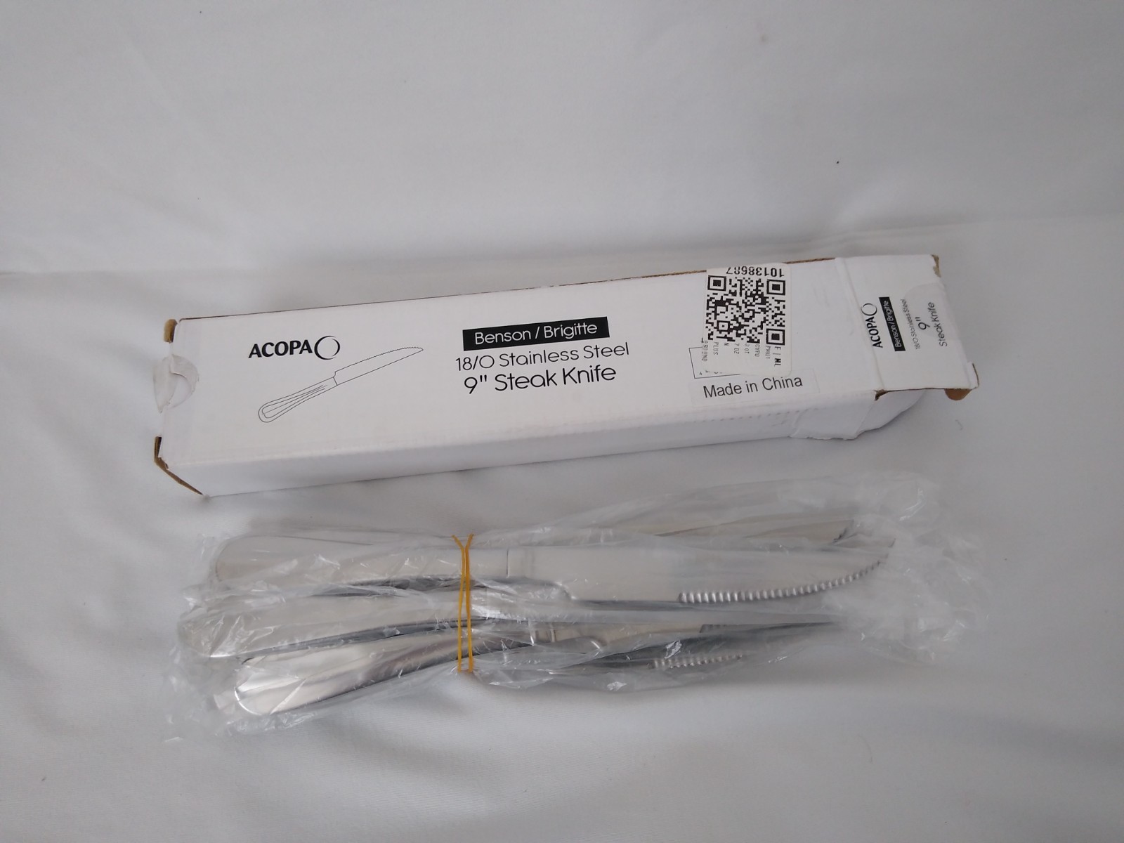 Acopa 18/0 Stainless Steel 9" Steak Knife 12 Pack Benson / Brigitte Flatware