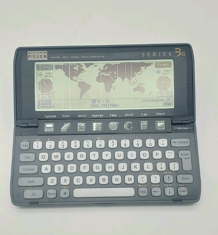 Vintage Psion Series 3a Handheld Computer PC Tested Works