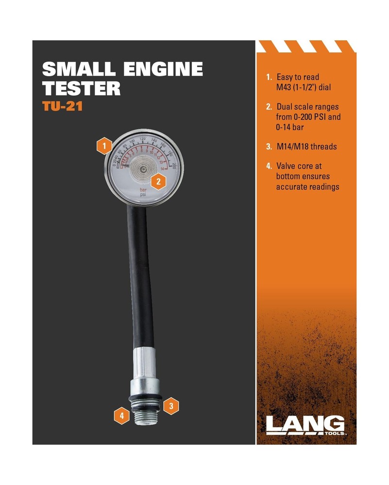 Lang Tools TU-30A Compression Tester Set