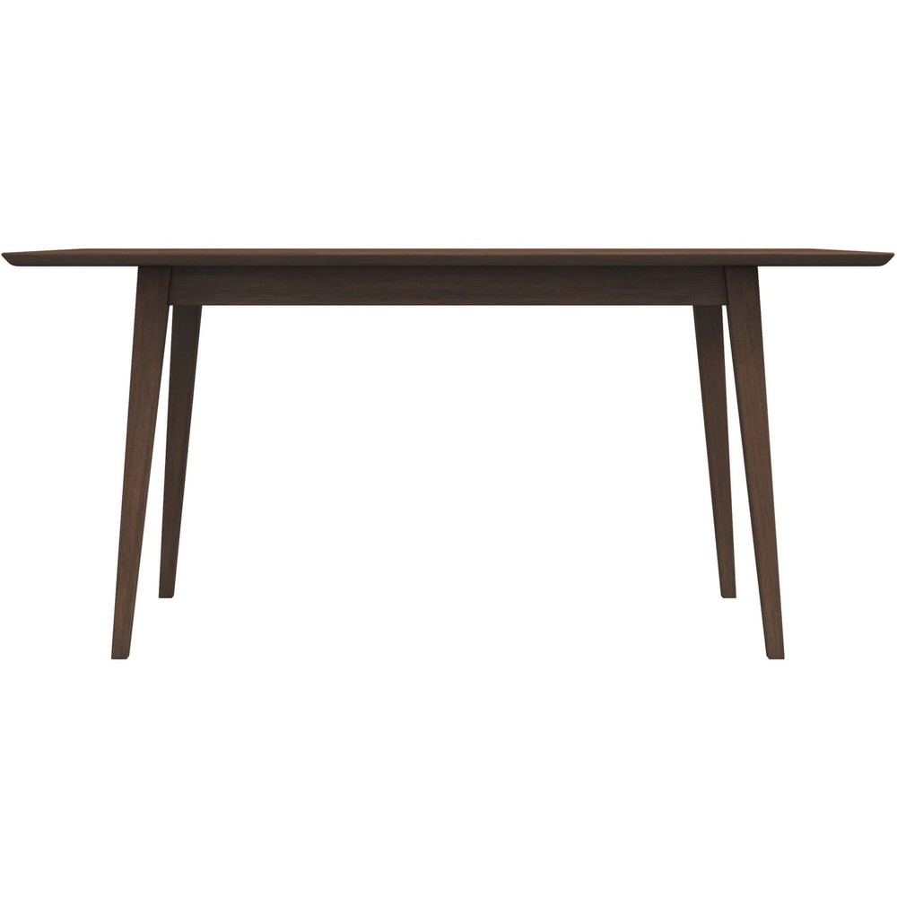 Medieval modern style solid wood rectangular dining table - brown