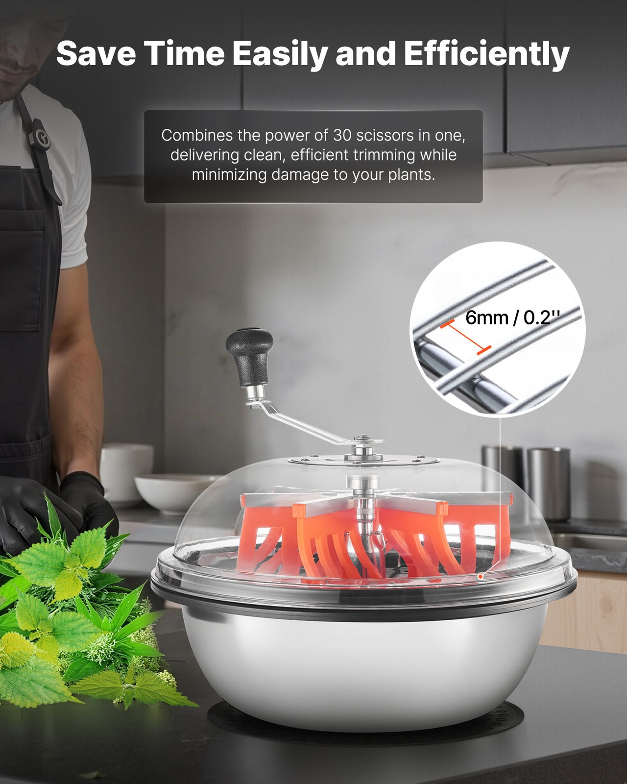 DEFECTIVE VEVOR Manual Bud Leaf Trimmer 16 inch Bud Bowl Hydroponic Leaf G3D