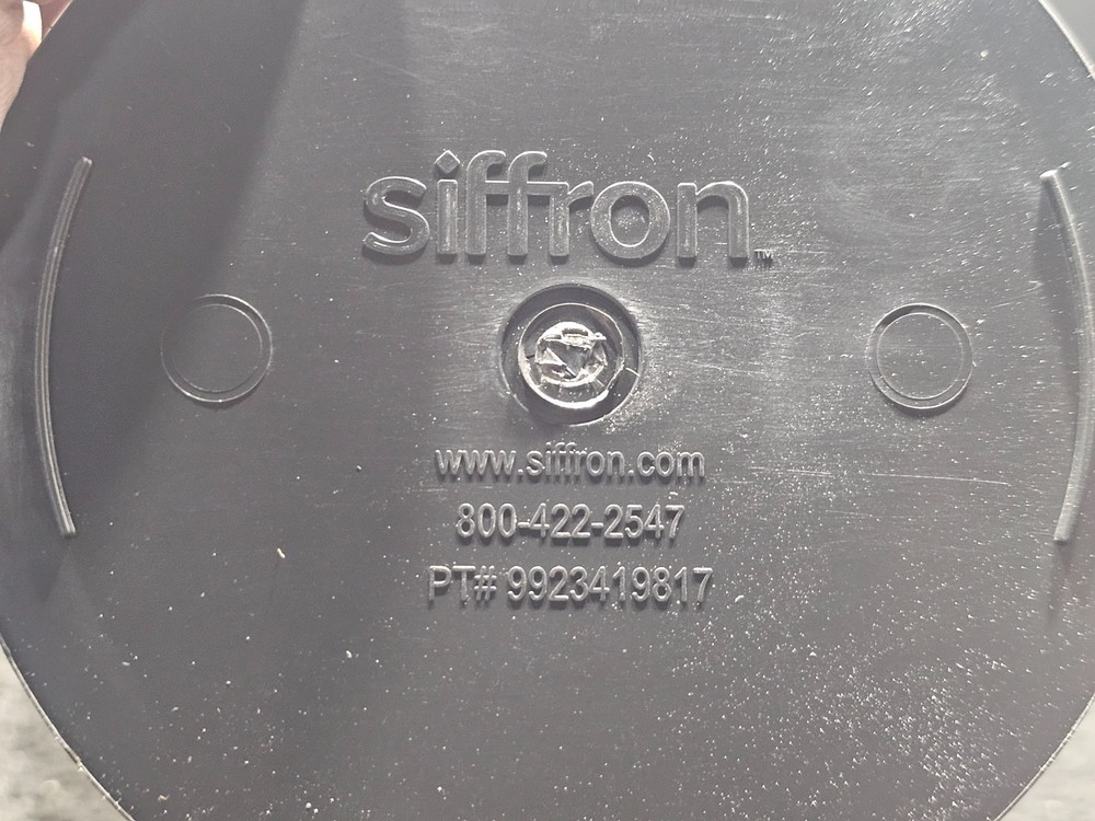 Siffron Polymer Bin 10" Height x 5.5" Base width x 8" Top Diameter, Black