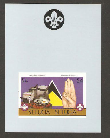ST LUCIA 1986 BOY SCOUTS Cooking Eggs IMPERF SS