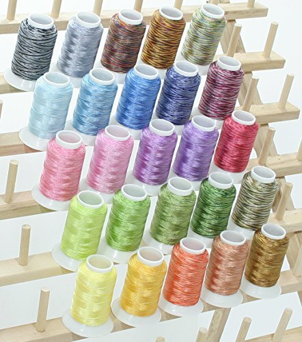25 Mini Cones 550yards Variegated Polyester Embroidery Machine Thread.