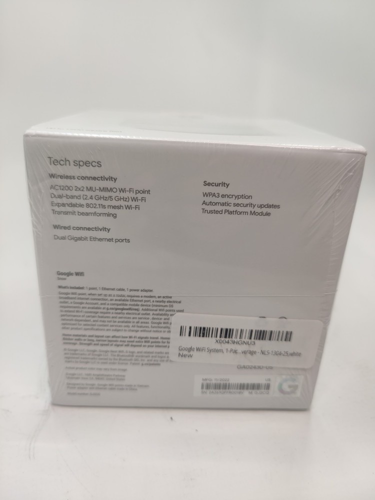 Google Wifi White New