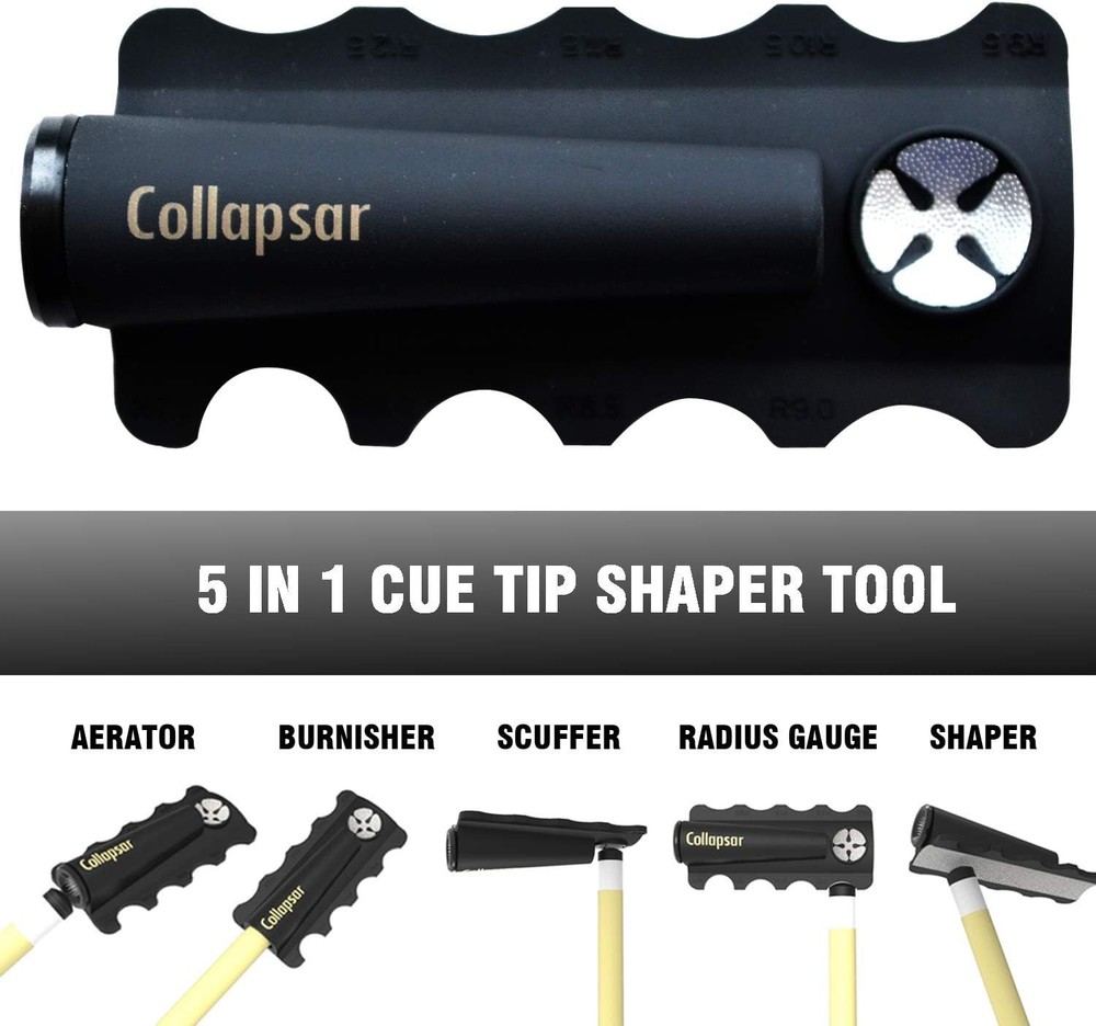 Professional Pool Cue Tip Repair Tool - Enhances Chalk Retention & Performance