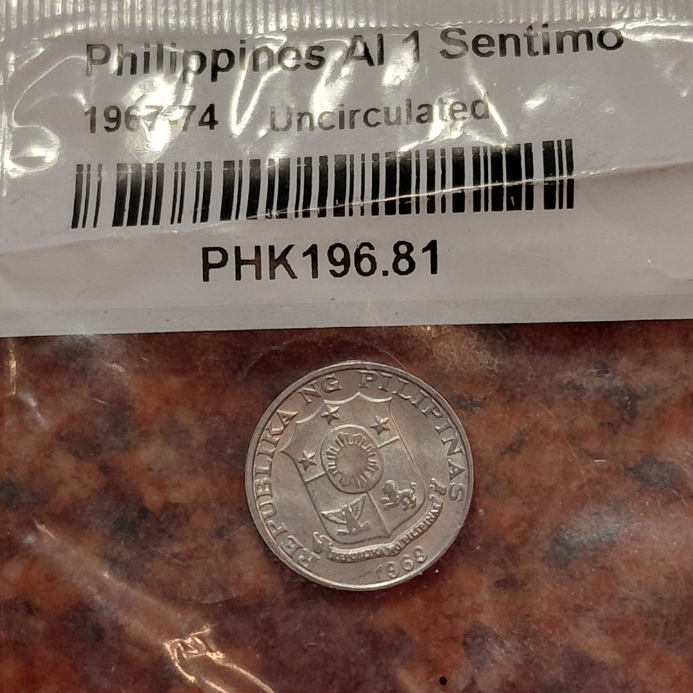1969 PHILIPPINES 1 SENTIMO COIN - UNCIRCUTATED - #B7847