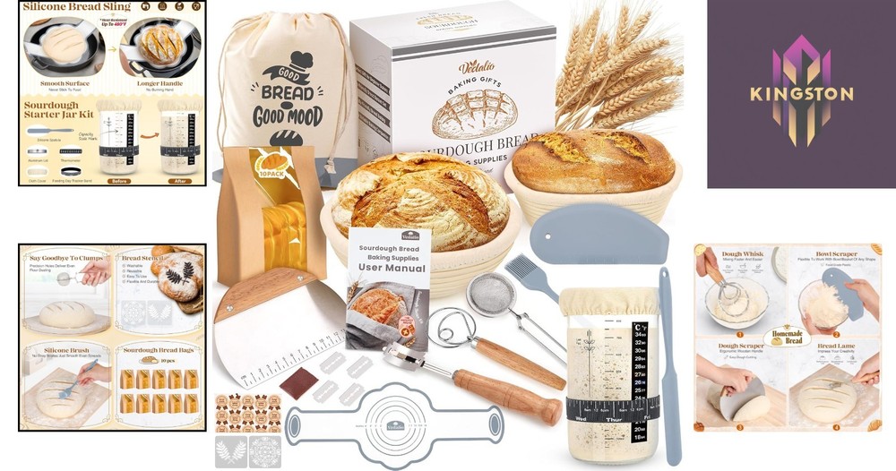 Sourdough Tools with High-Quality Proofing Baskets for Home Chefs