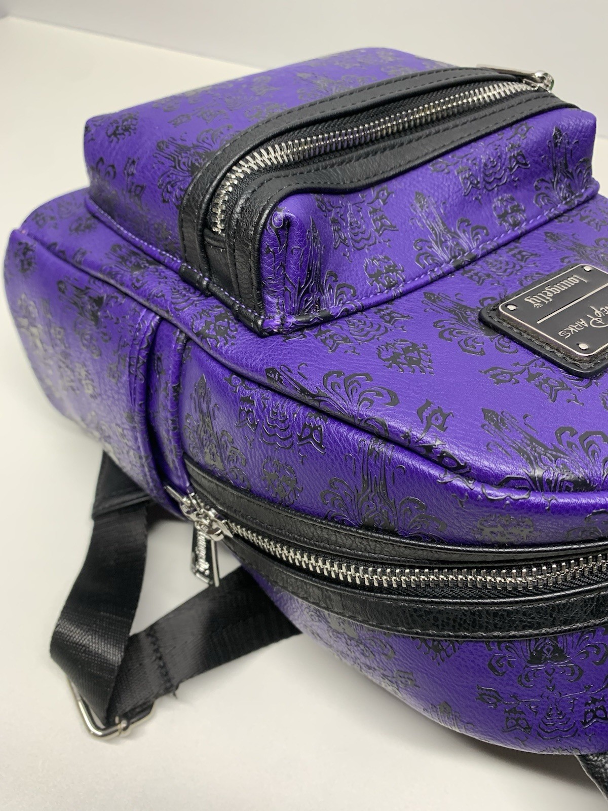 Rare Loungefly Disney Haunted Mansion Purple Backpack Amazing Condition