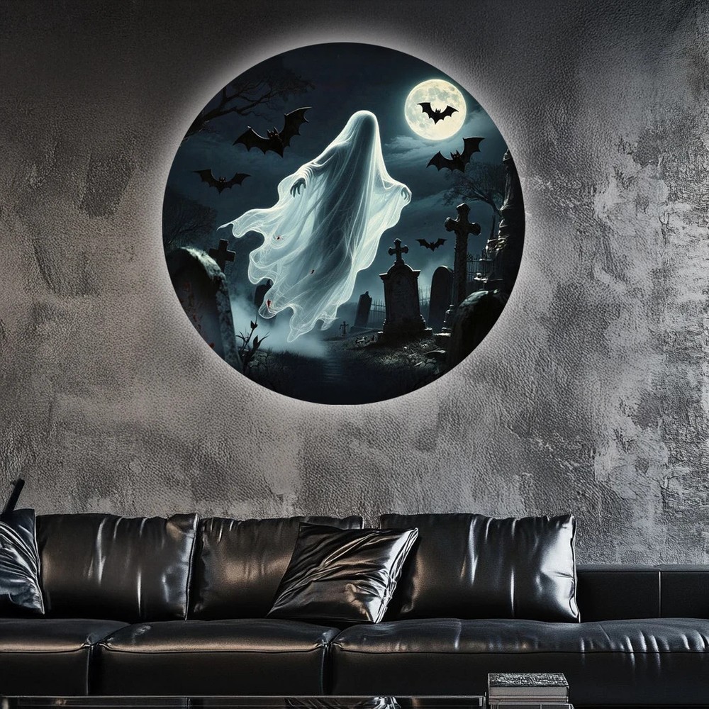 Halloween LED night light projector, you can change the pattern, skull, ghost, b