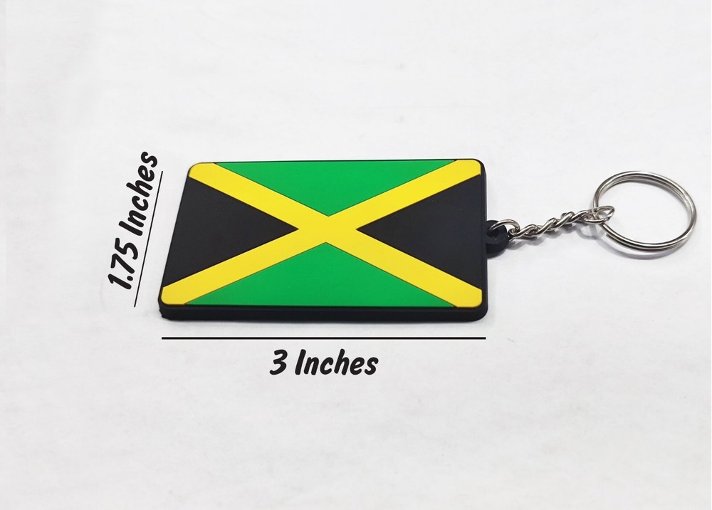 Jamaican PVC Rubber Keychain