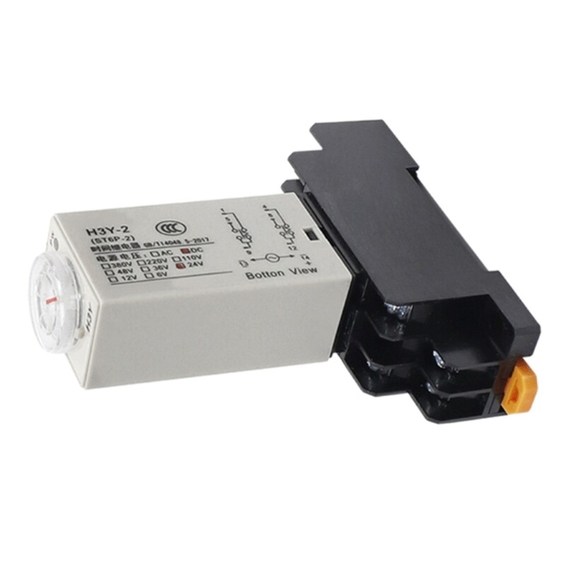 Power-on Delay Rotary Knob Delay Timers With Base Socket Power On Time Relays