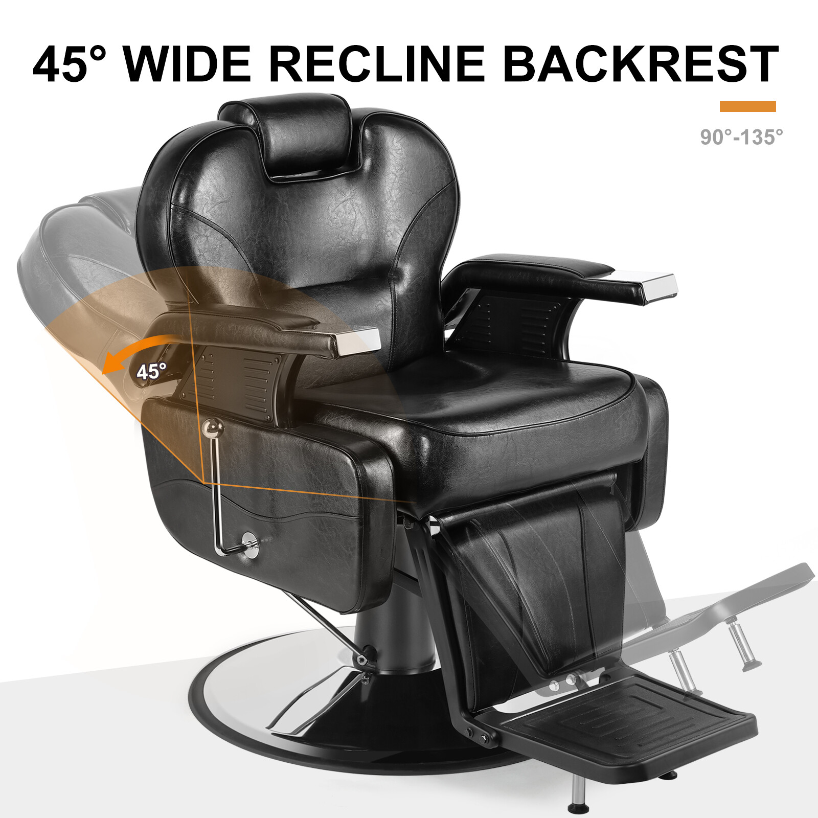 Hydraulic All Purpose Barber Chair Heavy Duty Recline Salon Beauty Spa Equipment