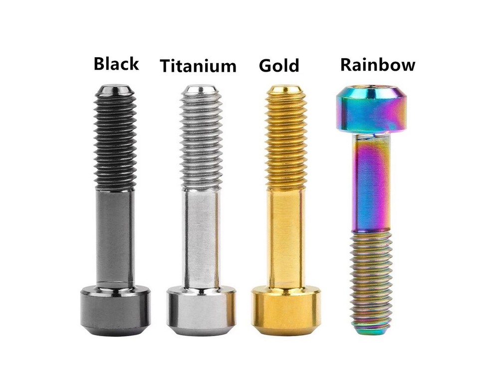 M5x23mm Titanium Bolt Round Socket Hex Head Half threaded Screw for Bicycle Disc