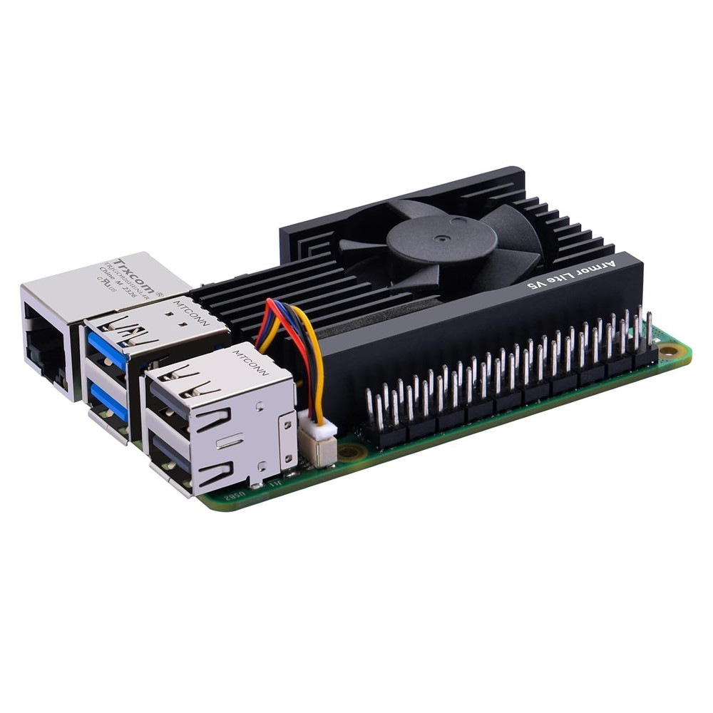 GeeekPi Active Cooler for Raspberry Pi 5, Armor Lite V5 Raspberry...