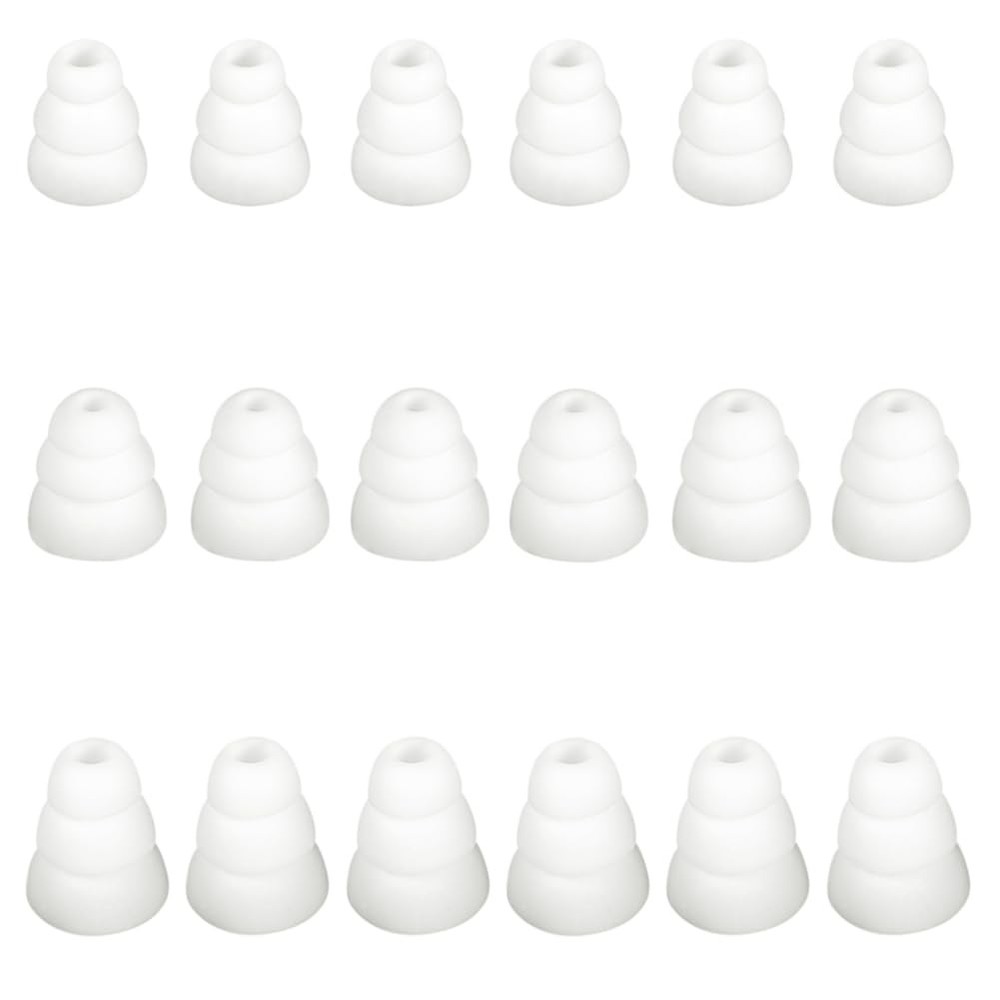 SNHTLS Earbud Tips Triple Flange Replacement large, White