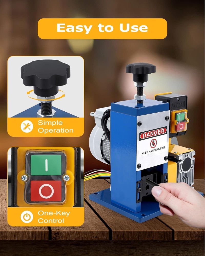 Automatic Wire Stripping Machine for 0.06" -0.98",[High Precision] Wire Strip...