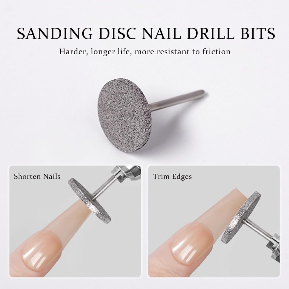 2Pcs Sanding Disc Nail Drill Bits Cuticle Bit Suitable for Most...