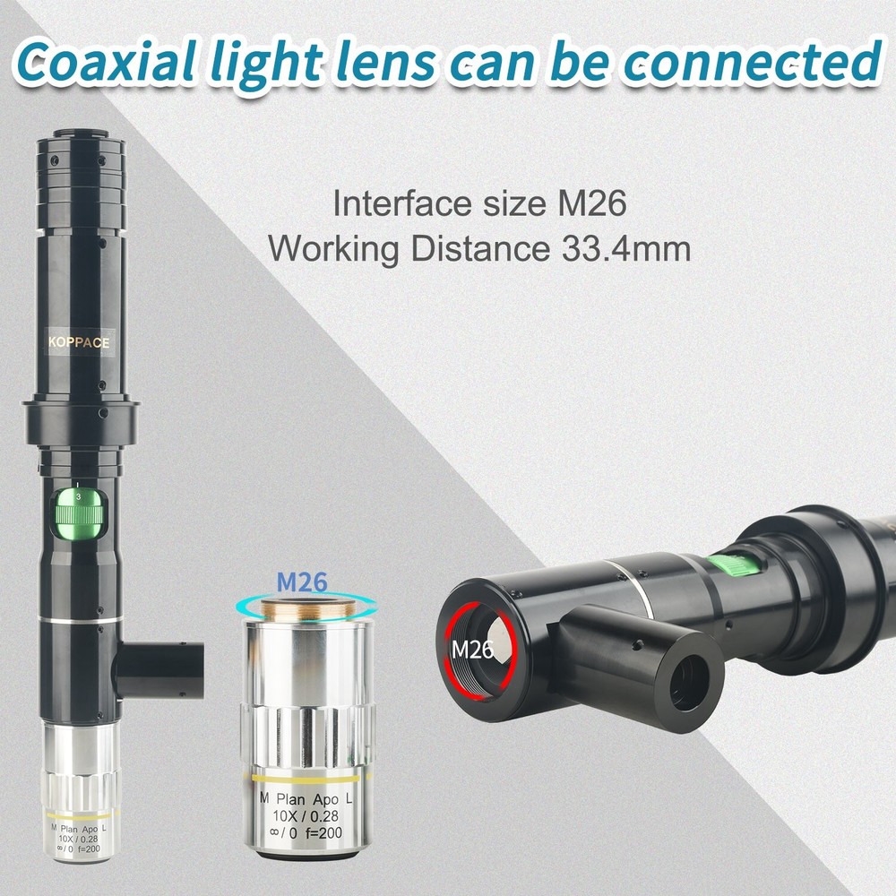 10X Infinite far Long Working Distance Metallographic Microscope objective