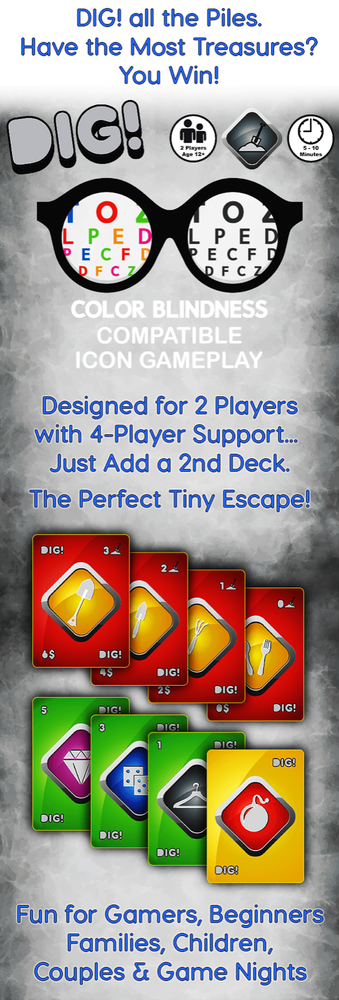 DIG! - 3 Individual Game Decks - Fast & Fun