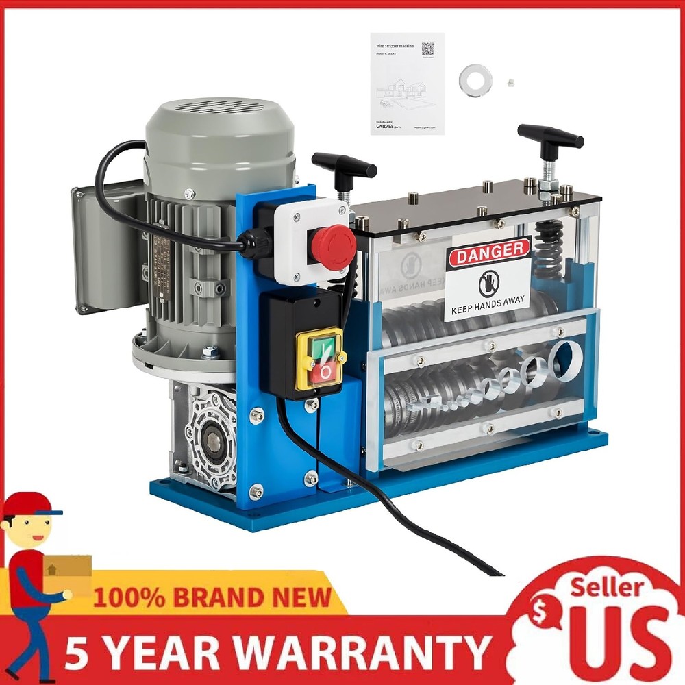 Electric Wire Stripper Machine, 0.06"-1.5" Automatic Copper Cable Stripper 370W