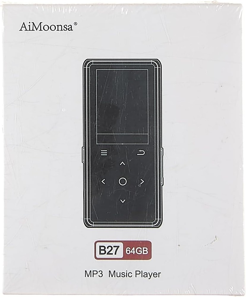 Compact 64GB MP3 Player with Touch Buttons, FM Radio & E-Book Function