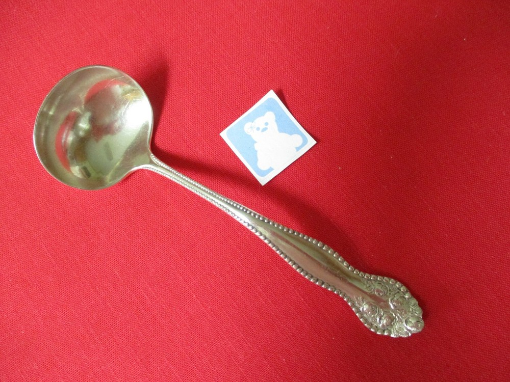 EEH Smith Silverplate Sauce Ladle, 1910 Rose   Stk#P