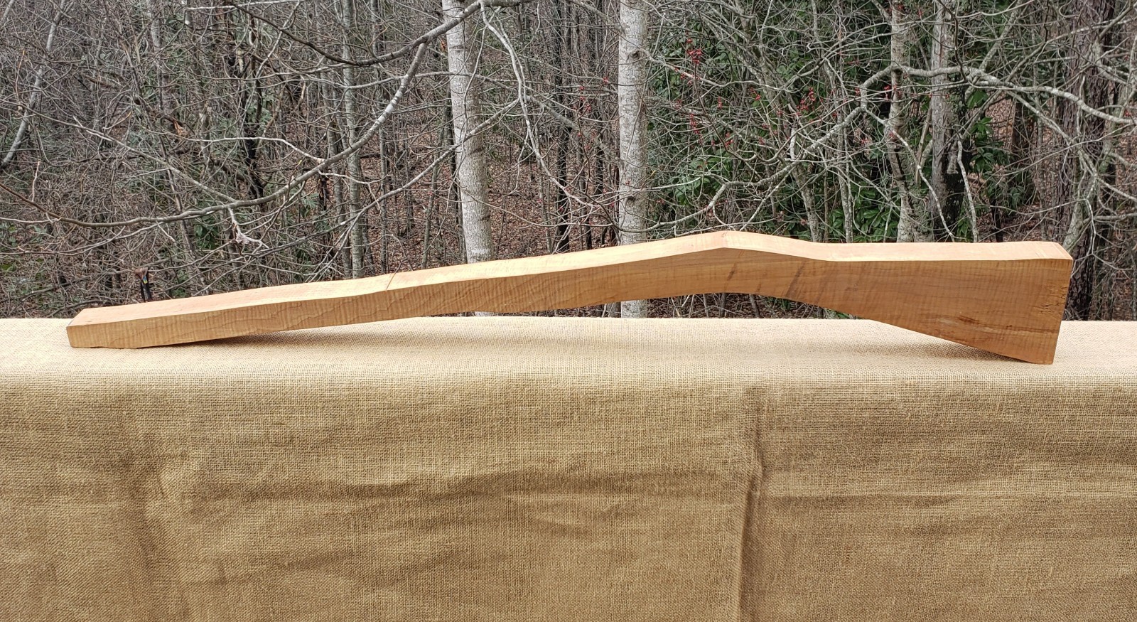 🔥 EXTRA CURLY TIGER MAPLE FULLSTOCK BLANK SLAB MUZZLELOADER LONGRIFLE HAWKEN