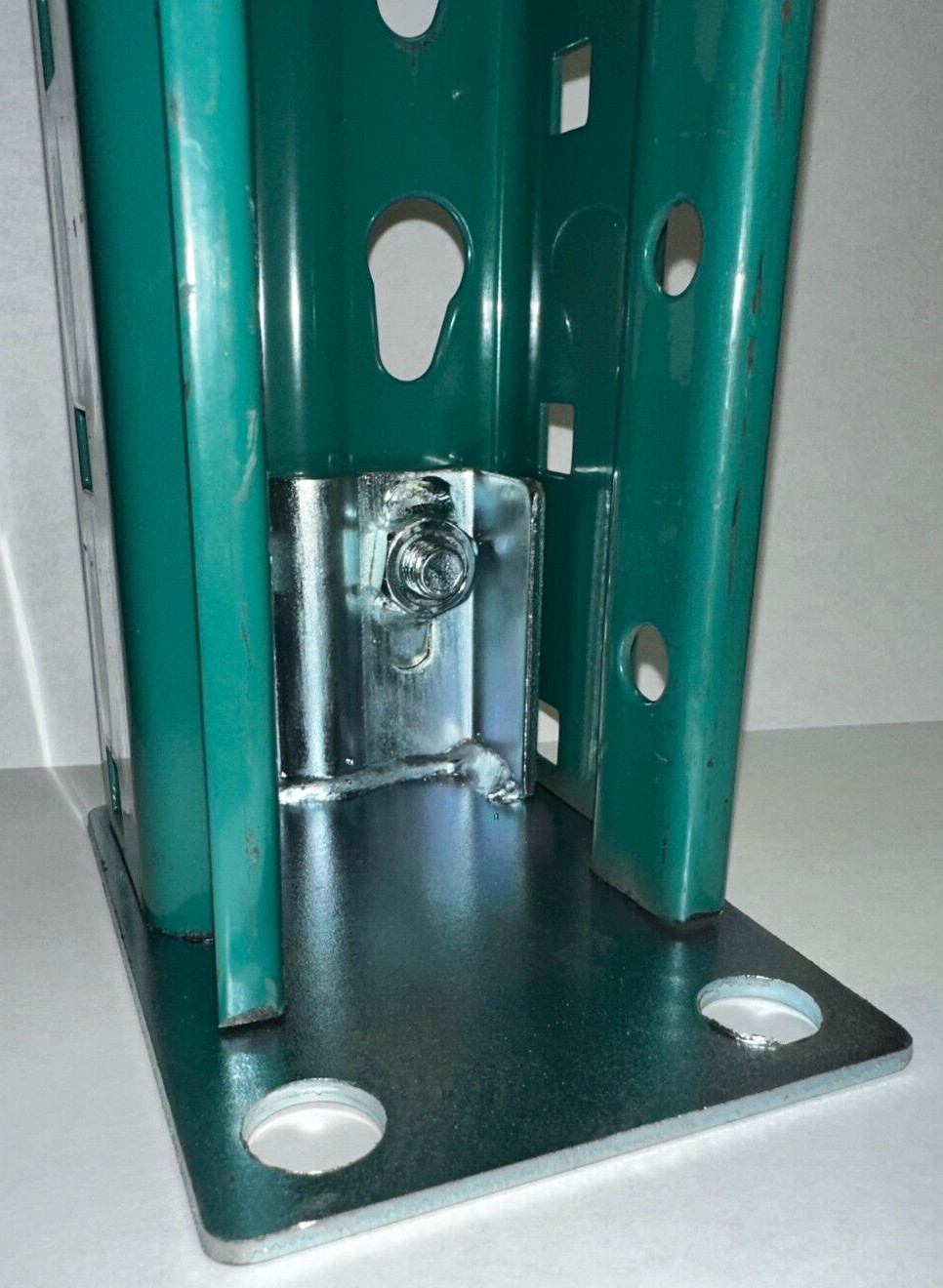 (50) Pallet Racking Universal Foot Plates for Upright; Nuts, Bolts, Washer added