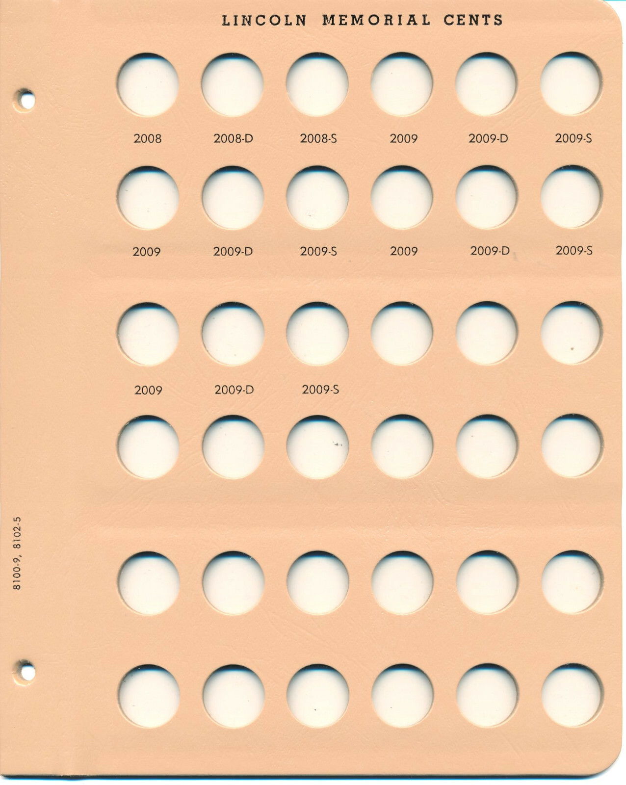 Dansco Album 8100 Lincoln Cent 1909-2009 including Proofs-Only Book Penny