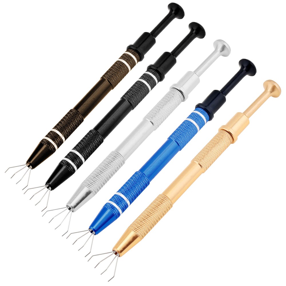 5pcs IC Chip Remover Tool IC PickupChip Extraction Tool Extractor Puller 4-Claw